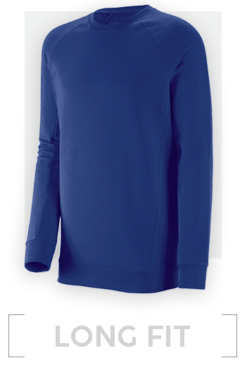 e.s. Sweatshirt cotton stretch, long Strauss | fit schwarz