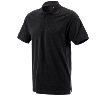 e.s. Polo shirt cotton Deluxe Colour black/silver