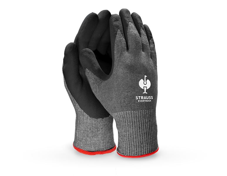 Main view, Gloves, e.s. Nitrile foam gloves evertouch allseasons, black/grey