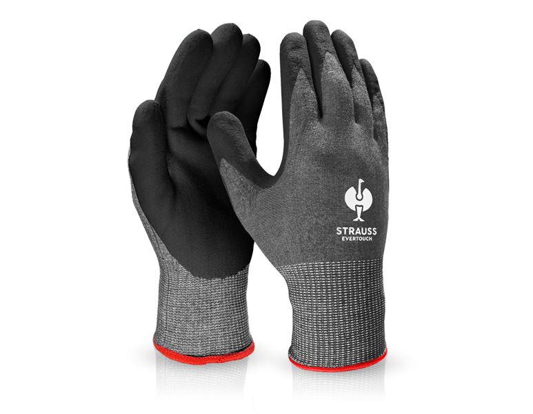 Hauptansicht, Handschuhe, e.s. Nitril-Handschuhe evertouch allseasons, schwarz/grau