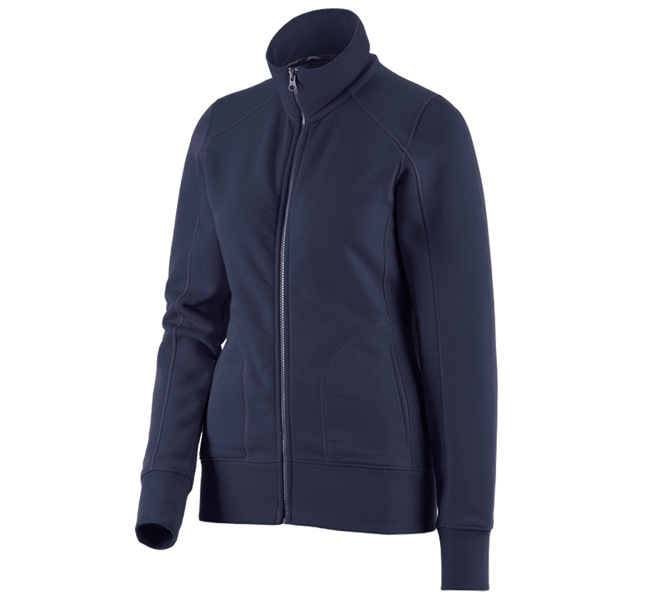 Main view, Women, e.s. Sweat jacket poly cotton, ladies', navy