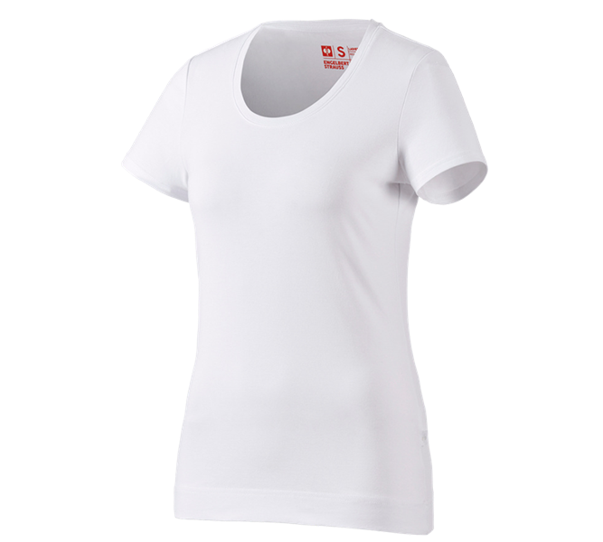 e.s. T-shirt cotton stretch, ladies'