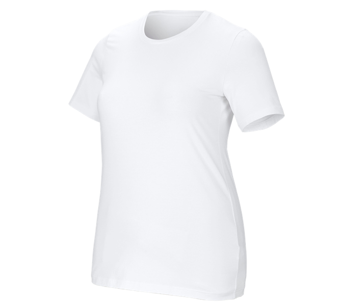 e.s. T-shirt cotton stretch, ladies', plus fit