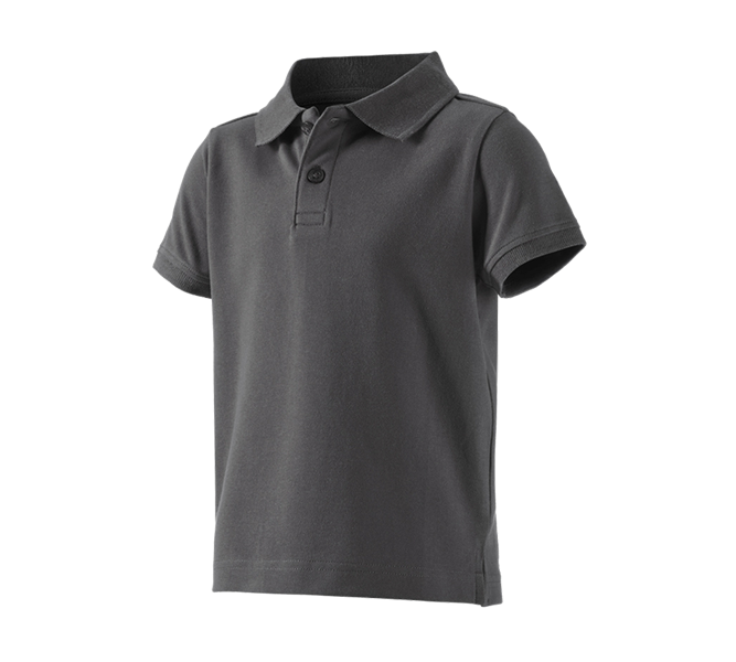 Vue principale, Enfants, e.s. Polo cotton stretch, enfants, anthracite