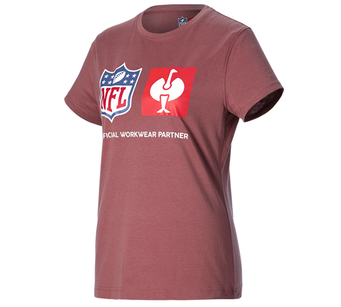 Vue principale, T-Shirts, NFL T-Shirt cotton, ladies, rouge oxyde