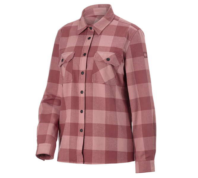 Main view, Women, Check shirt e.s.iconic, ladies', quartz pink/oxidred