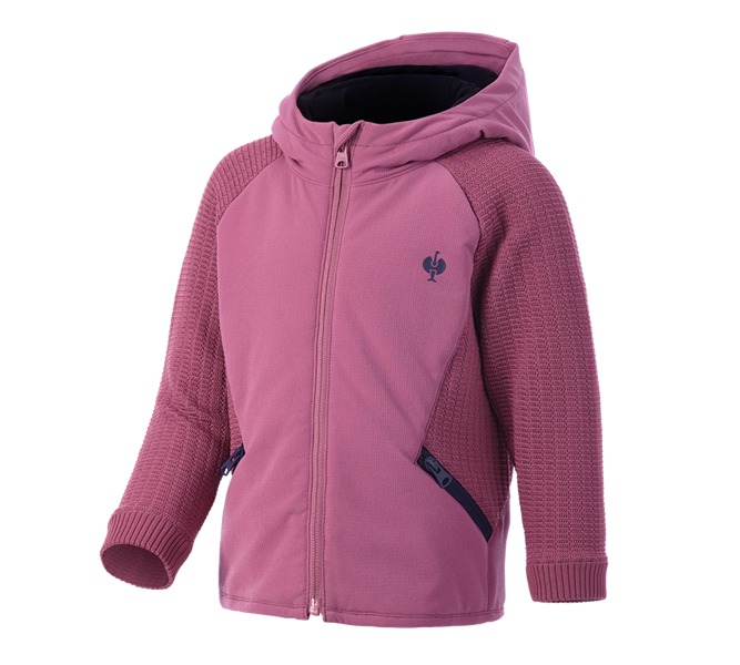 Hybrid hooded knitted jacket e.s.trail, children's