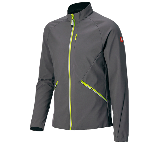 Vue principale, Nouveautés, Veste Softshell e.s.ambition, anthracite/jaune fluo