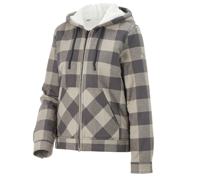 Check-hooded jacket e.s.iconic, ladies'