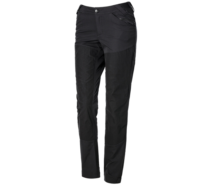 Main view, Work Trousers, Hybrid functional trousers e.s.trail, ladies', black