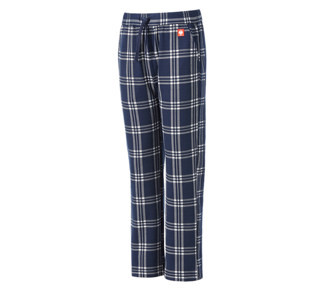 Hauptansicht, Neuheiten, e.s. Karo-Pyjama Hose, Kinder, tiefblau/weiß