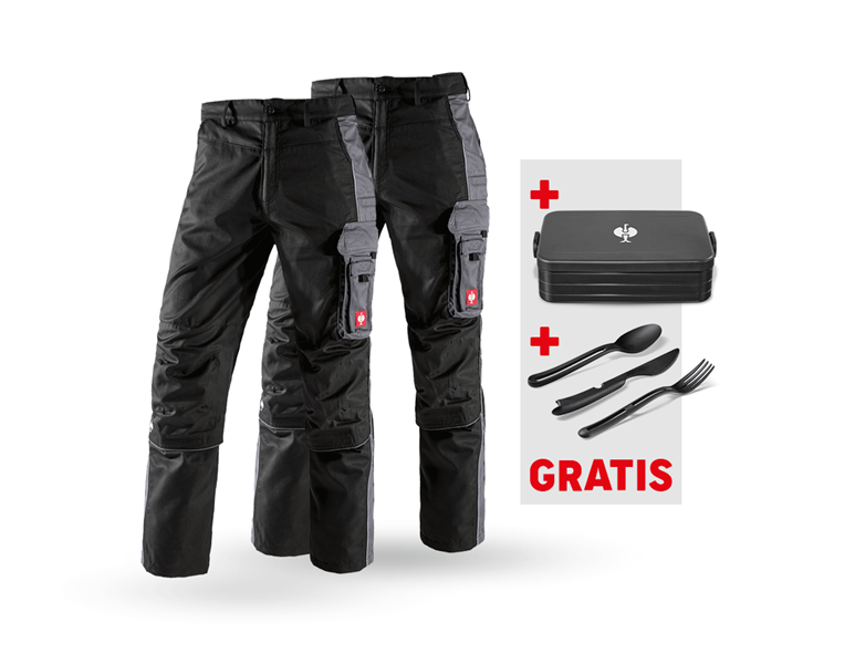 Hauptansicht, Geschenkideen, SET: 2x Bundhose e.s.active, schwarz/anthrazit