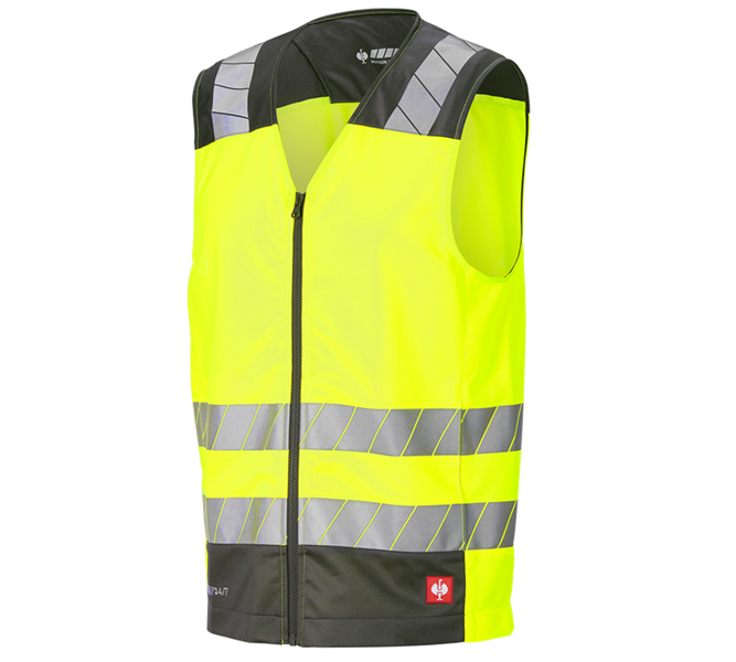 Main view, Clothing, High-vis bodywarmer e.s.motion 24/7, high-vis yellow/anthracite