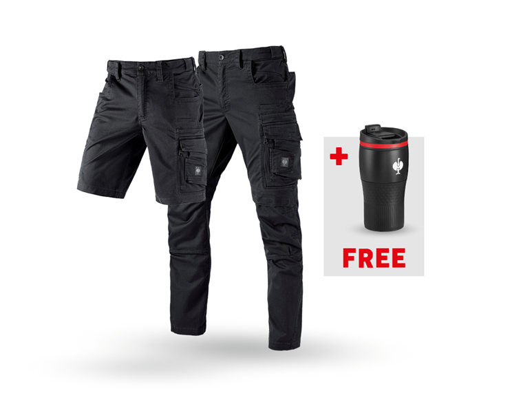 SET: Trousers+Shorts e.s.motion ten+Insulated cup