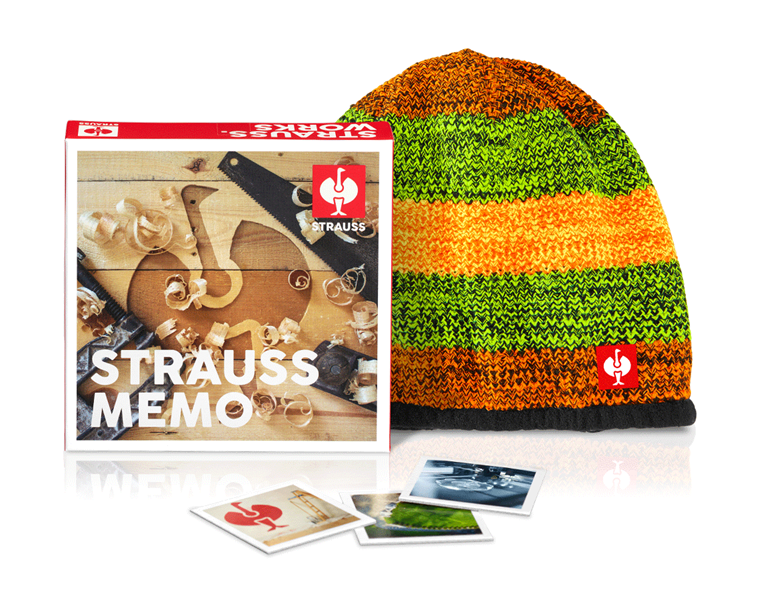 Hauptansicht, Bekleidung, STRAUSS Memory Kinder Geschenk-Set II, schwarz/warngelb/warnorange