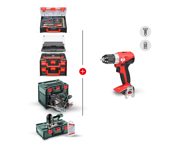 KOMBI-SET 18 + 18,0 V Akku-Bohrschrauber S
