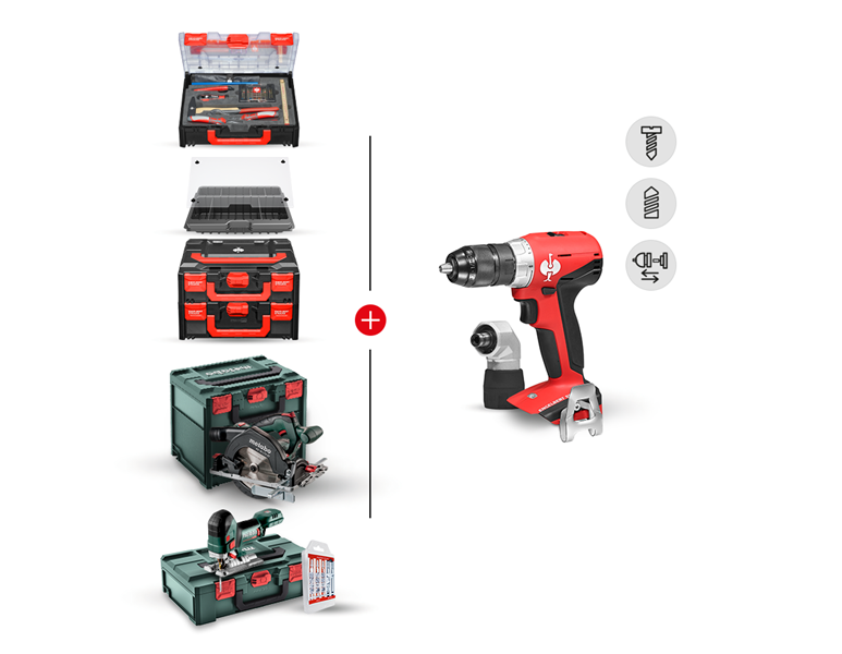 KOMBI-SET 18 + 18,0 V Akku-Multi Bohrschrauber M