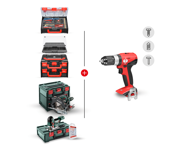 KOMBI-SET 18 + 18,0 V Akku-Schlagbohrschrauber L
