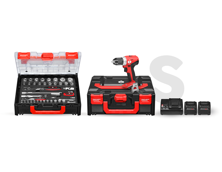 Main view, Combo-Sets, Set:Cordl. drill screwdriver S + Socket wrench set