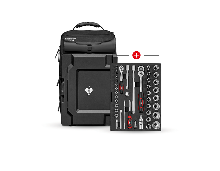 Insert Socket wrench Classic+STRAUSSbox backpack