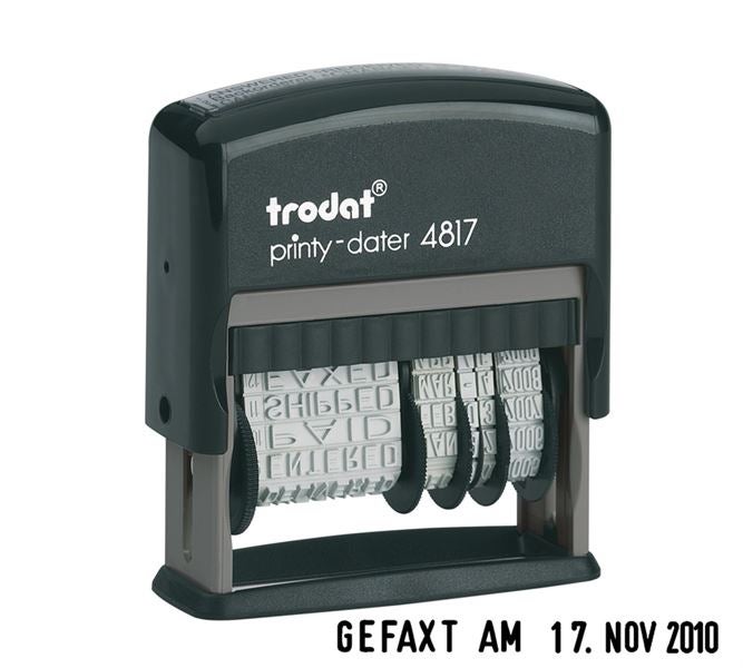 trodat date stamp Printy 4817 with word band