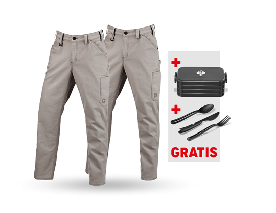 Hauptansicht, SET: 2x Bundhose e.s.​iconic, delphingrau