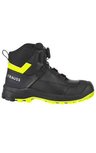 S3 Safety boots e.s. Sawato mid black/high-vis yellow | Strauss