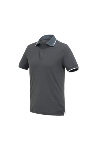 e.s. Polo shirt cotton Deluxe Colour royal/aluminium