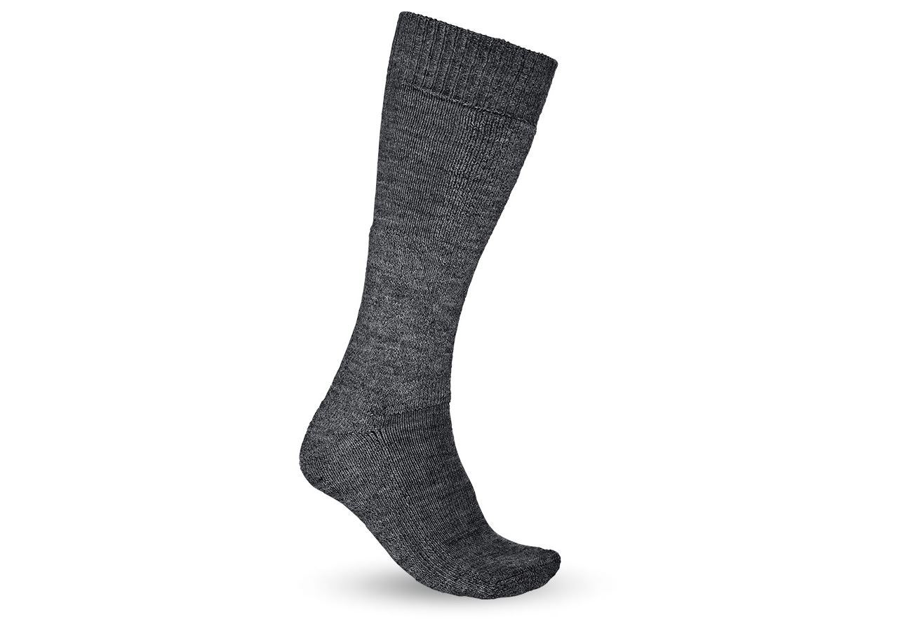 Socks: e.s. long Work Socks Nature x-warm/x-high + anthracite