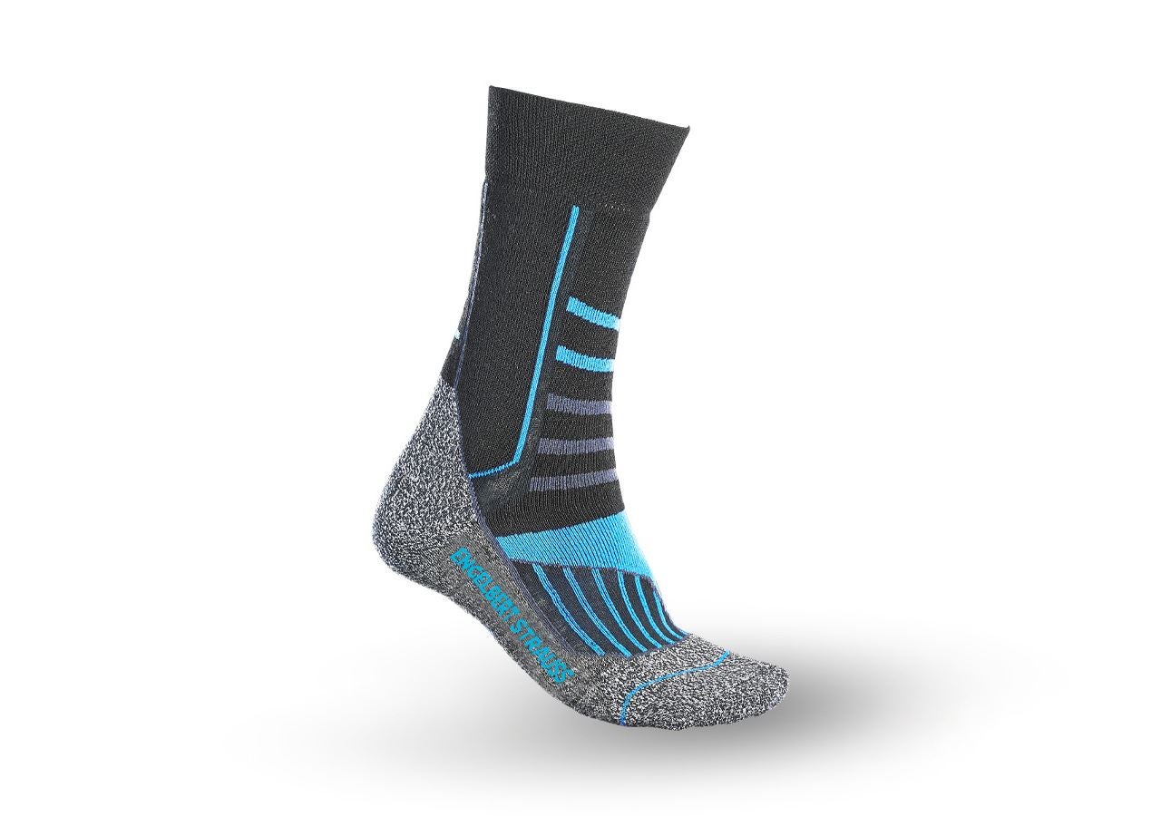 Socks: e.s. Allround socks function warm/high + black/aluminium/royal