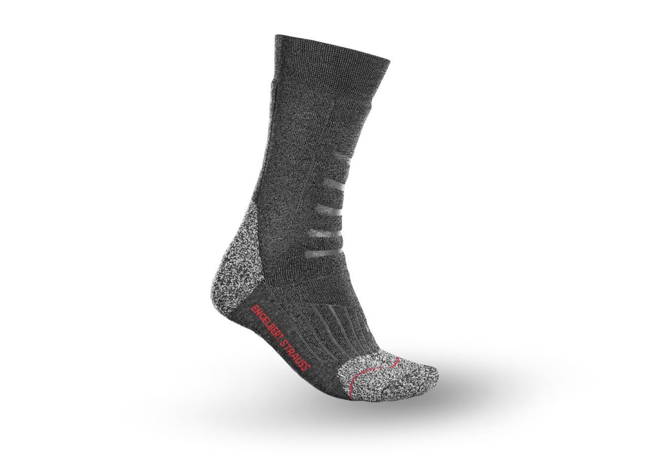 Socks: e.s. Allround socks function x-warm/high + dark grey melange