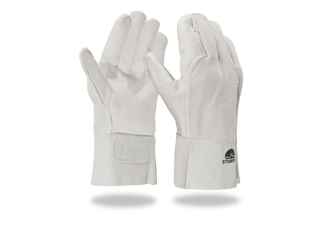Leather: Leather welder’s gloves, short