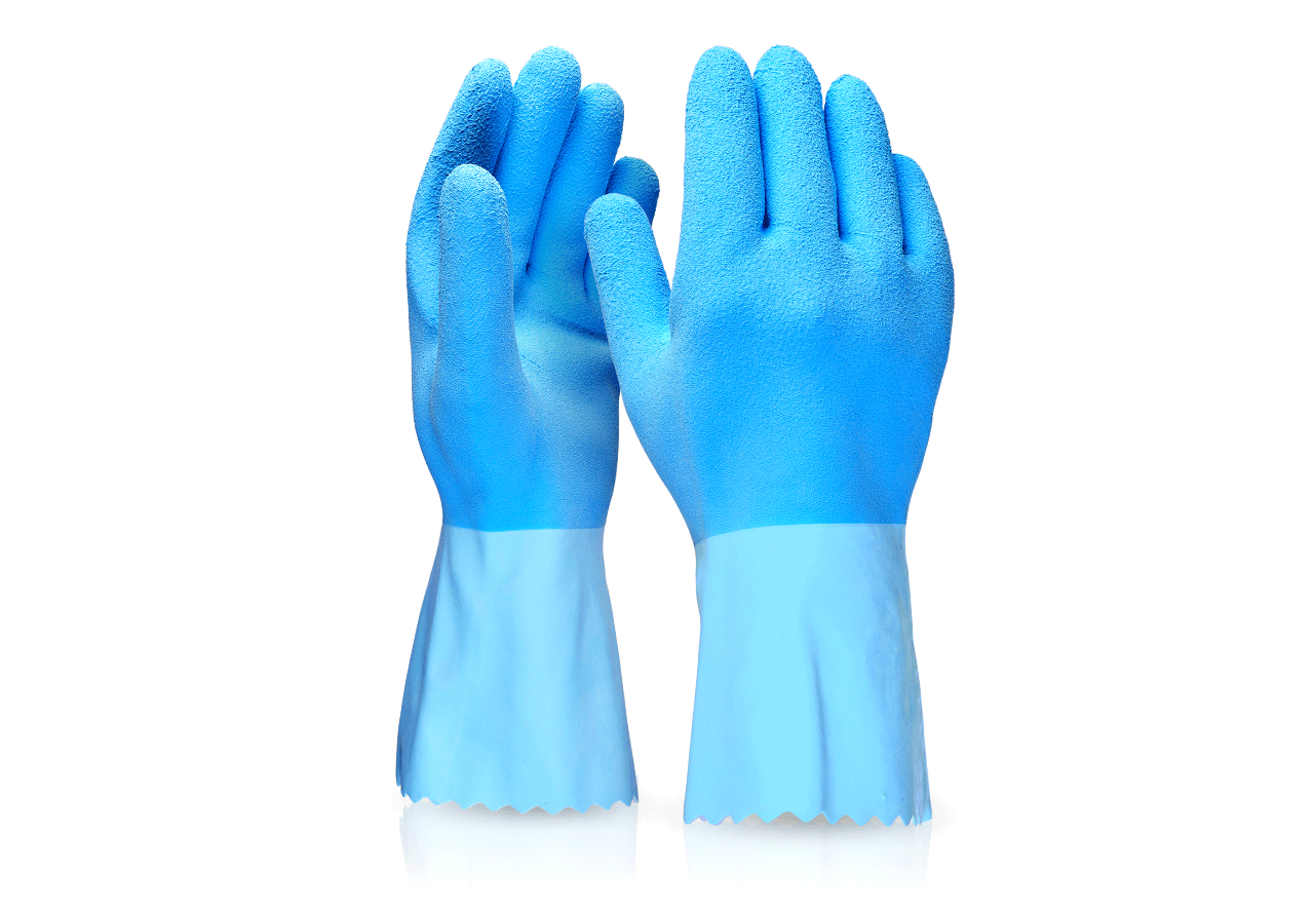 Revêtement: Gants spéciaux en latex Hy Blue