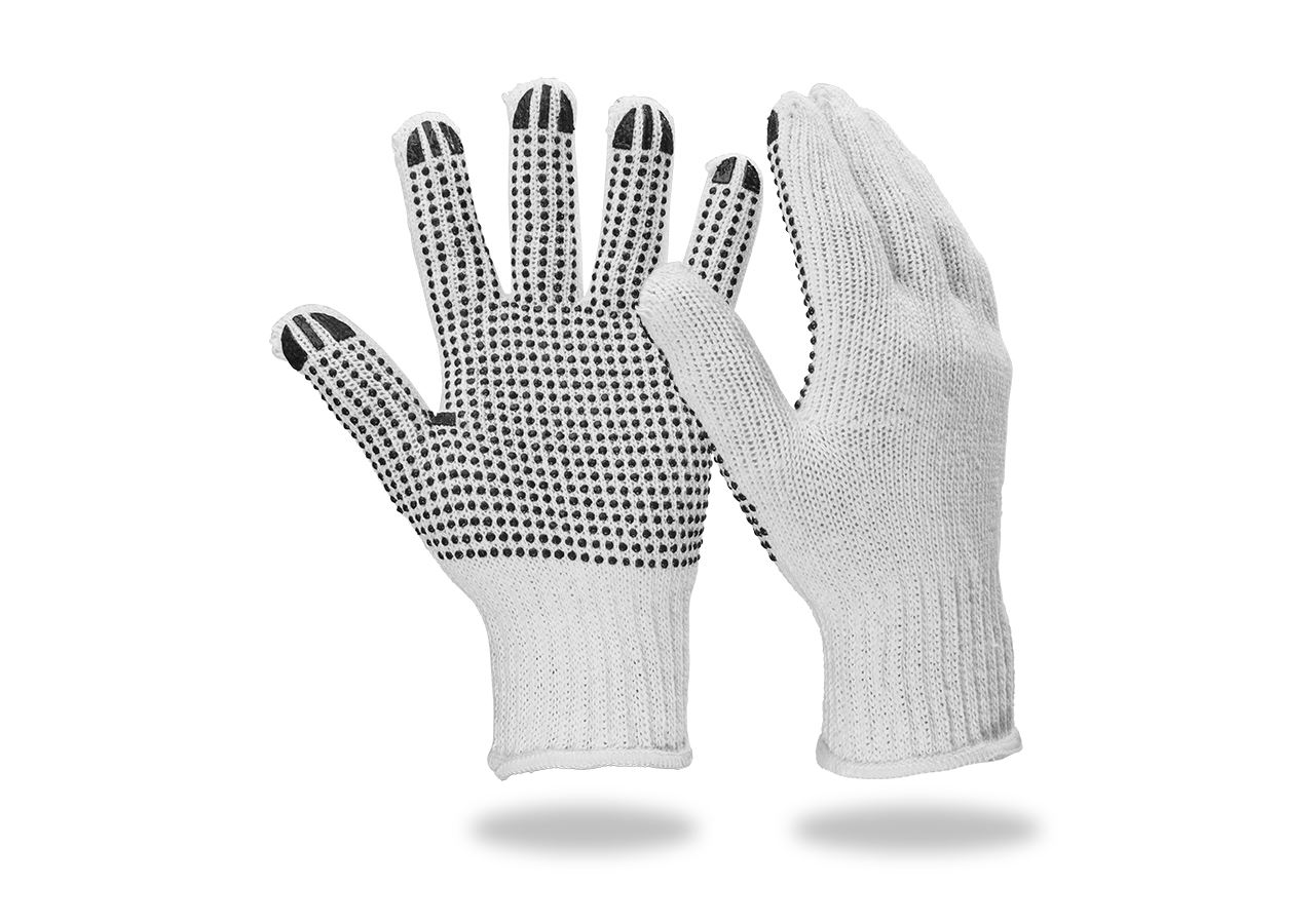 Coated: PVC knitted gloves Black-Point