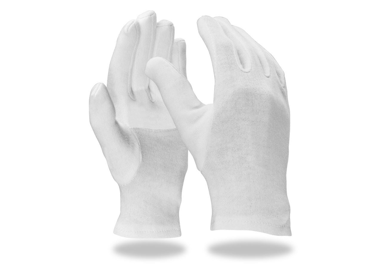 12 Paar Baumwollhandschuhe weiß Baumwoll Trikot Handschuhe Stoffhandschuhe neu 