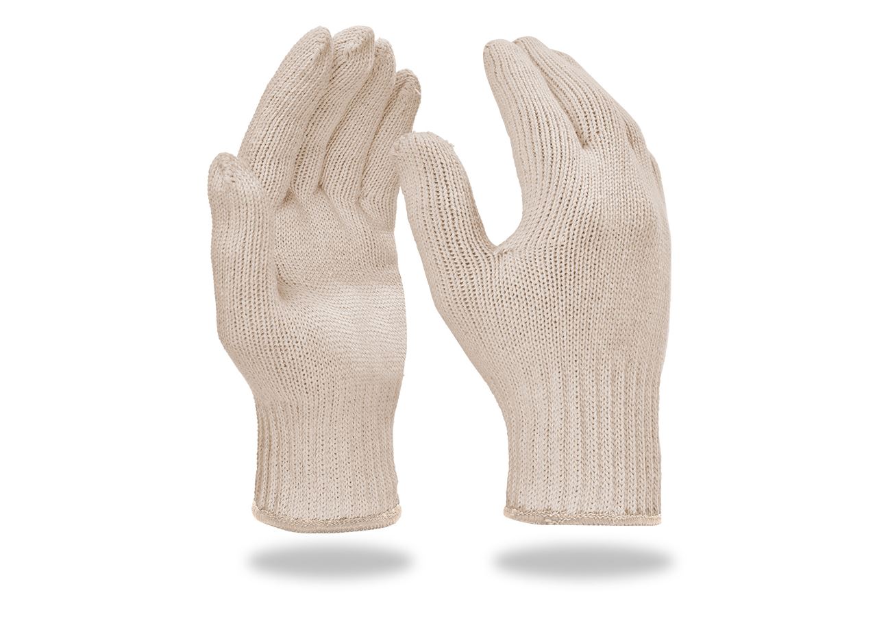 Textile: Knitted gloves, pack of 12 + white