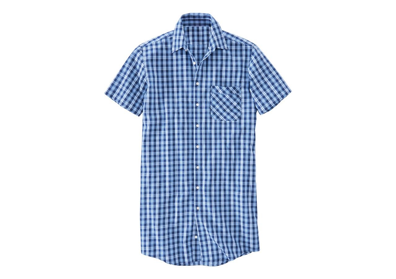 Shirts, Pullover & more: Short sleeved shirt Lübeck, extra long + navy/azure/royal