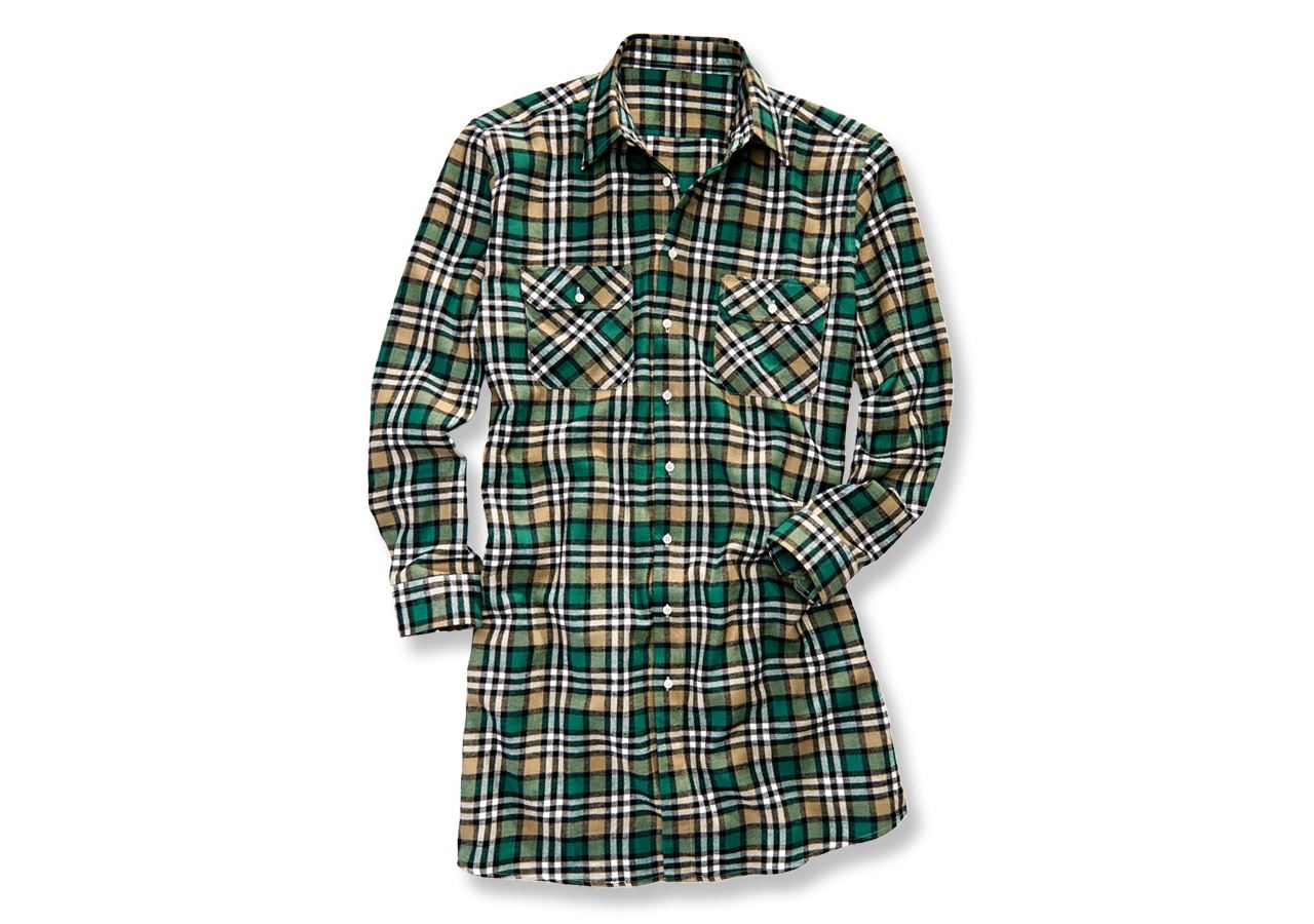 Shirts, Pullover & more: Cotton shirt Bergen, extra long + green/black/plaster