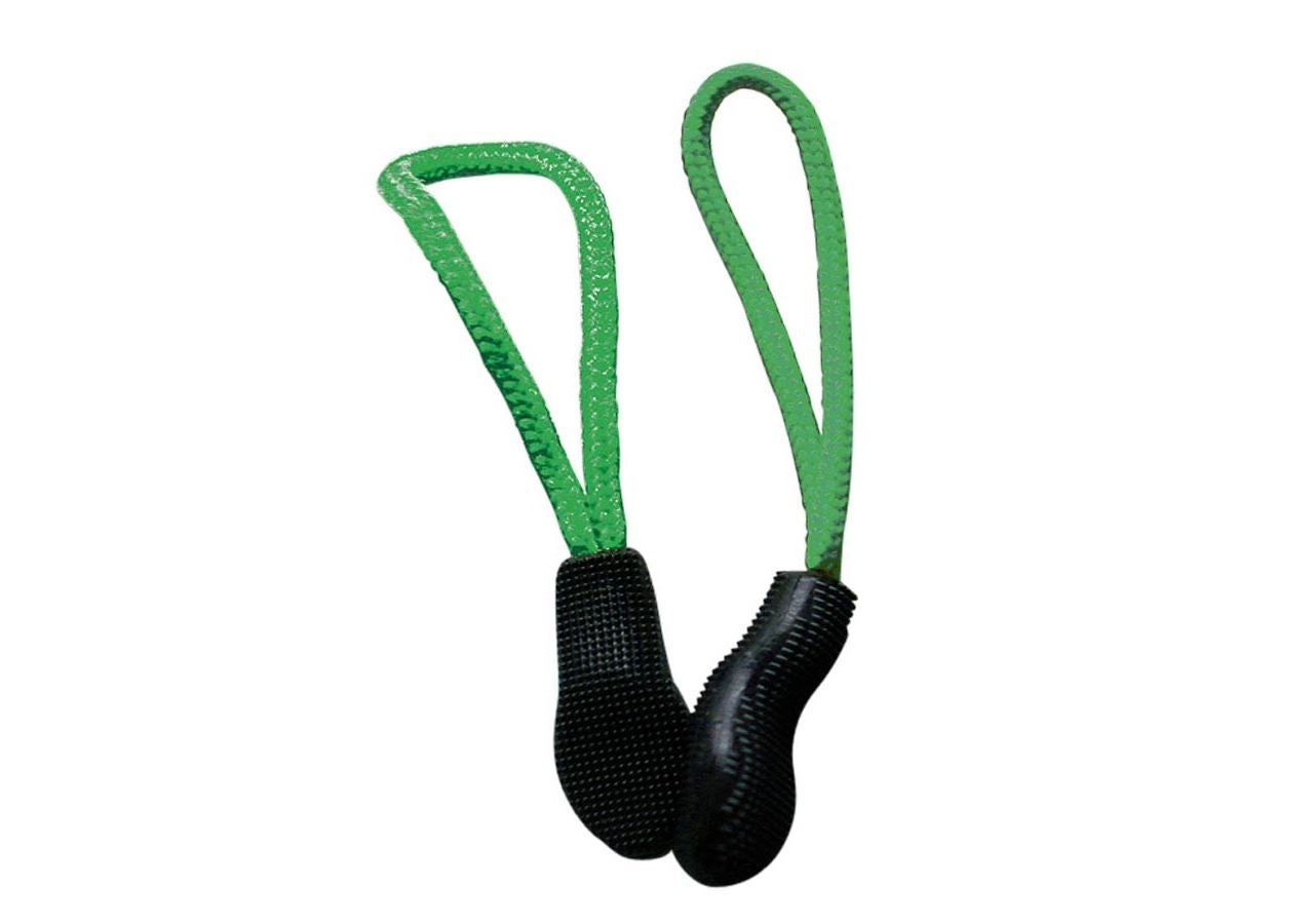 Accessories: Zip puller set + apple green