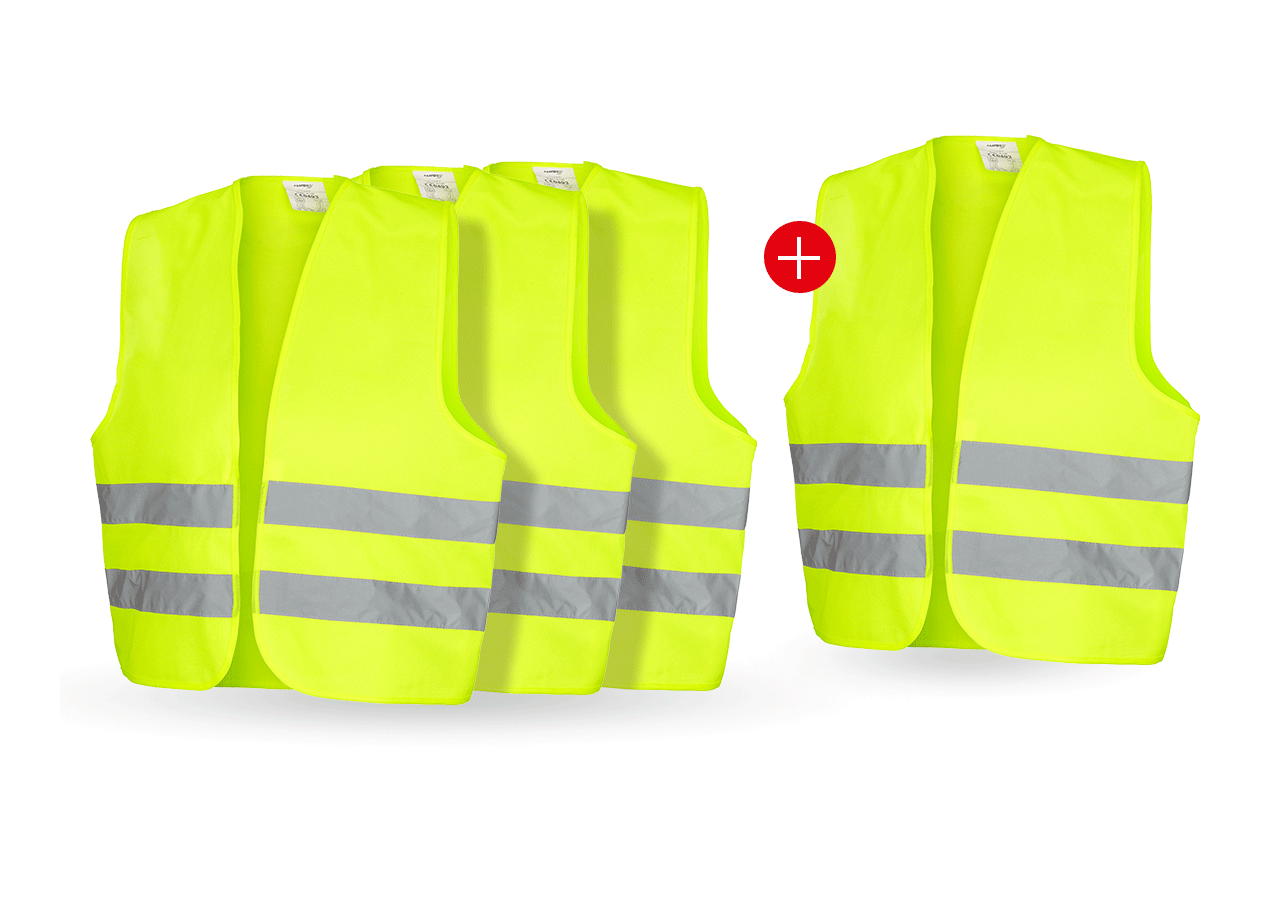 Clothing: 4 for 3 STONEKIT High-Vis bodywarmer Basic + high-vis yellow