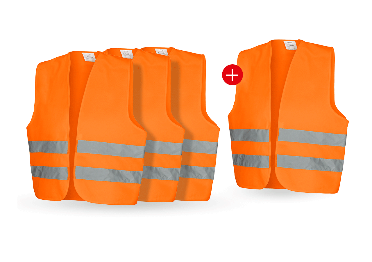 Clothing: 4 for 3 STONEKIT High-Vis bodywarmer Basic + high-vis orange