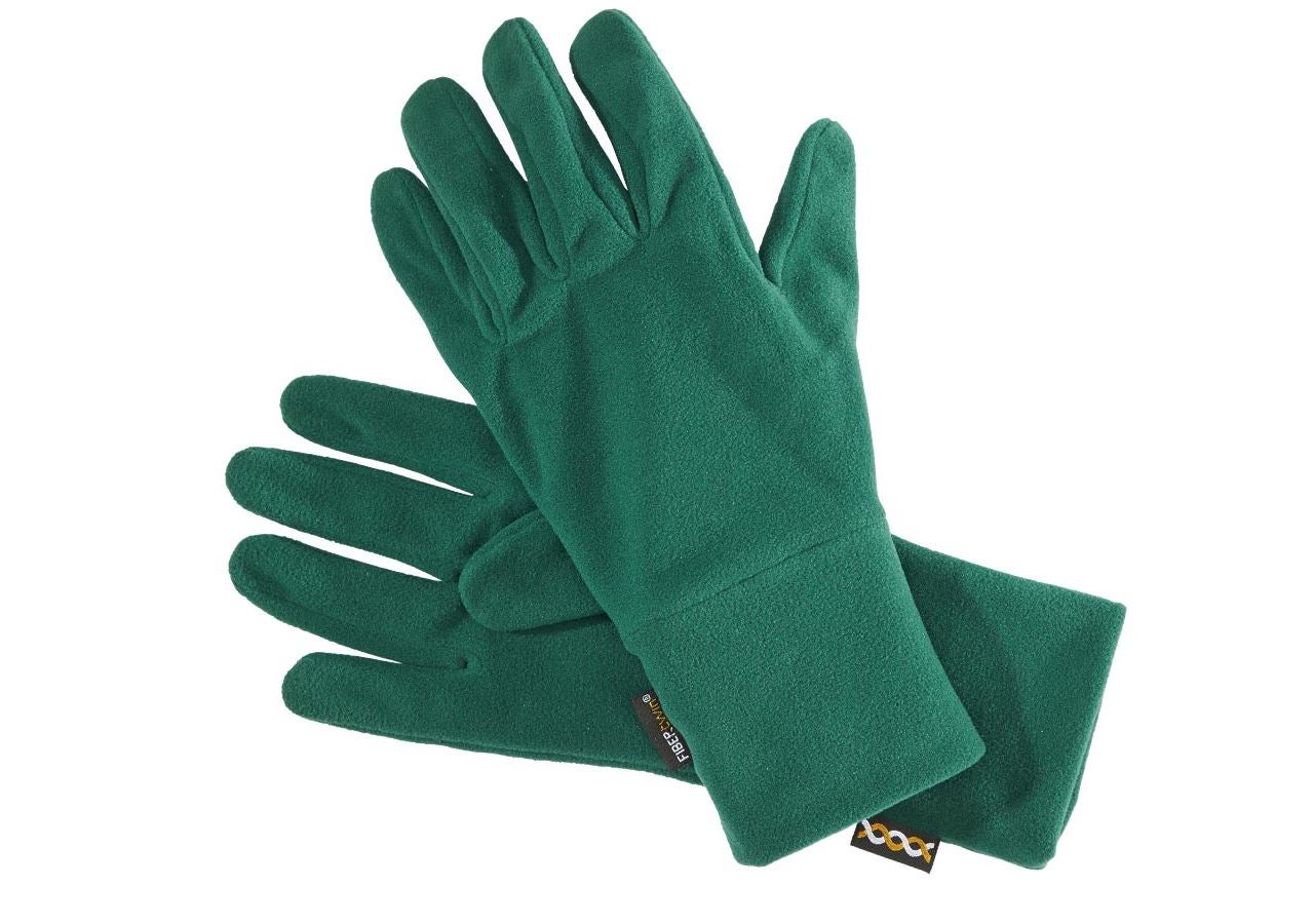 Accessories: e.s. FIBERTWIN® microfleece gloves + green