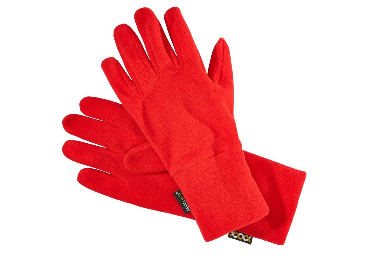 Accessories: e.s. FIBERTWIN® microfleece gloves + fiery red
