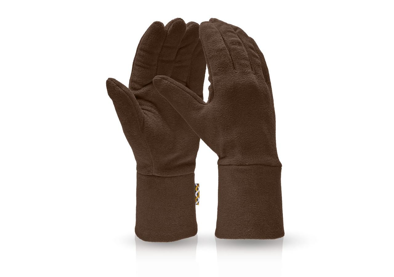 Accessories: e.s. FIBERTWIN® microfleece gloves + chestnut