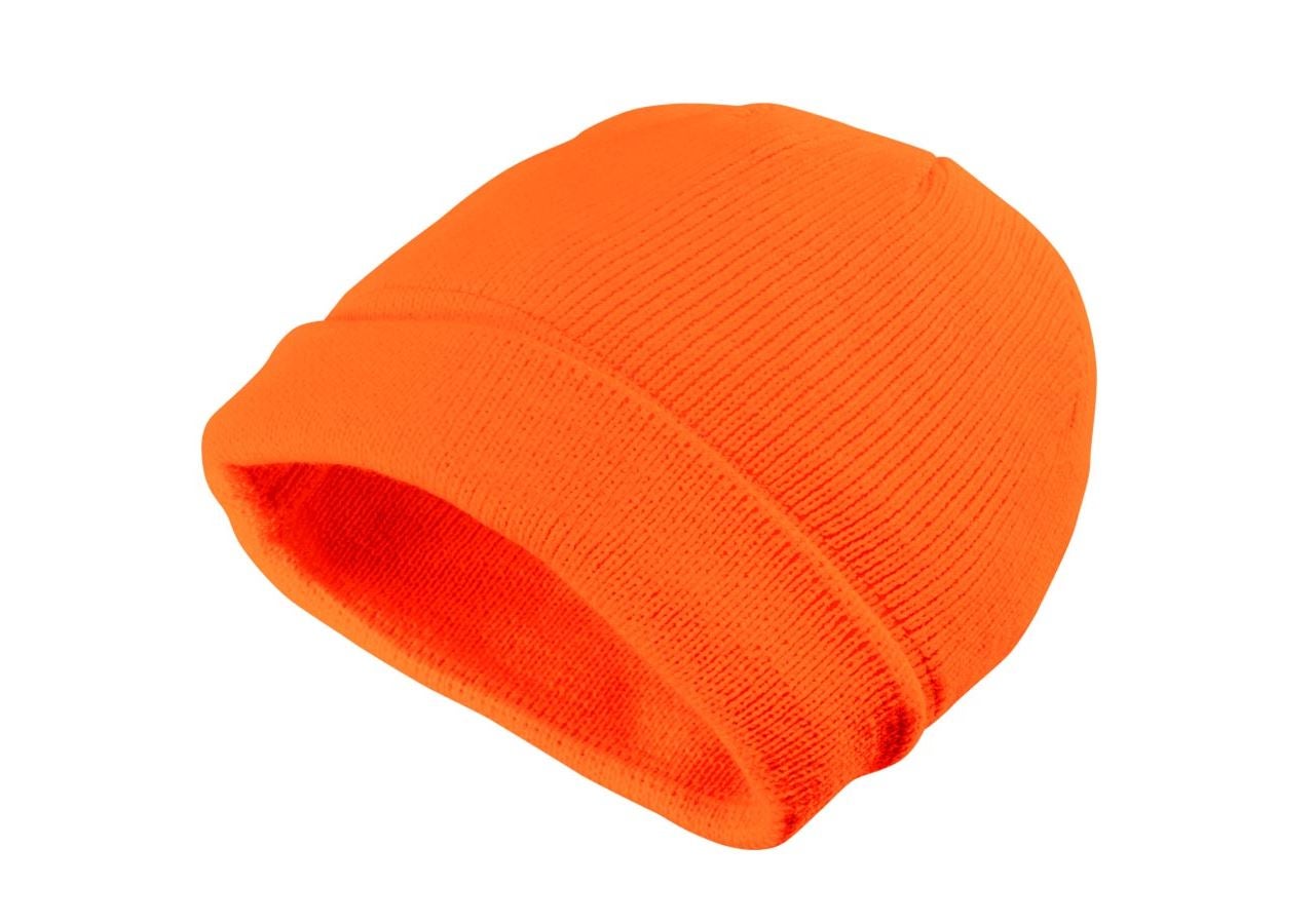 Accessories: Winter knitted cap Neon + orange