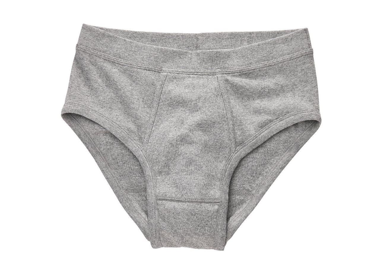 Underwear | Functional Underwear: e.s. Slip fine rib classic, pack of 2 + grey melange