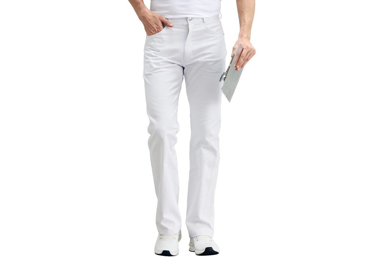 Pantalons de travail: Jean pour homme Daniel + blanc