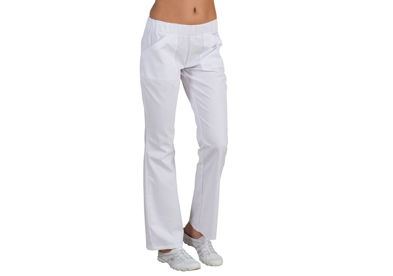 Work Trousers: Ladies' Trousers Melanie + white