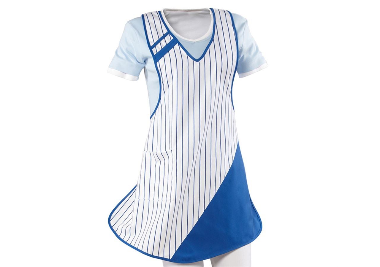 Aprons: Super-Stripe Catering Tabards + white/royal