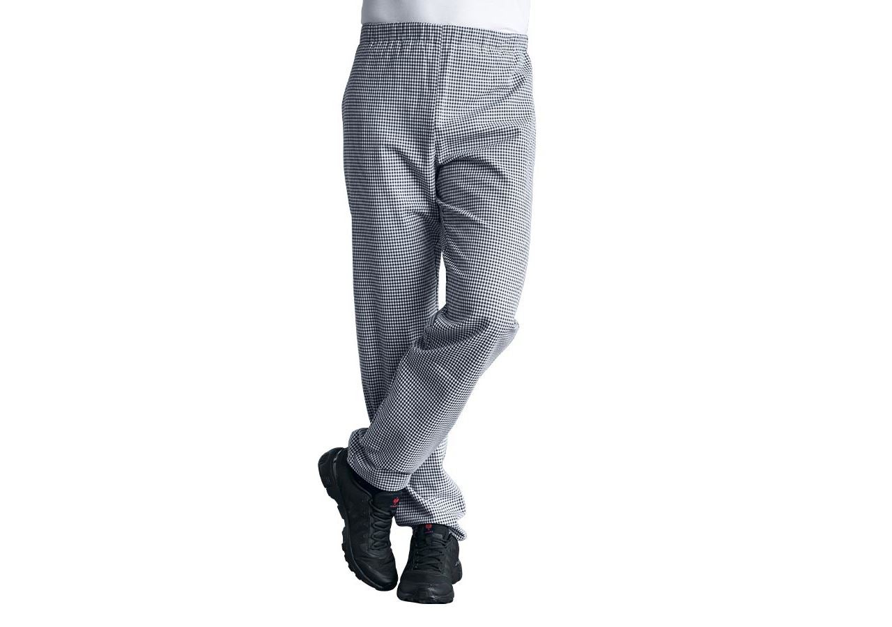 Pantalons de travail: Pantalon de chef et pantalon de boulanger Kiew + noir/blanc